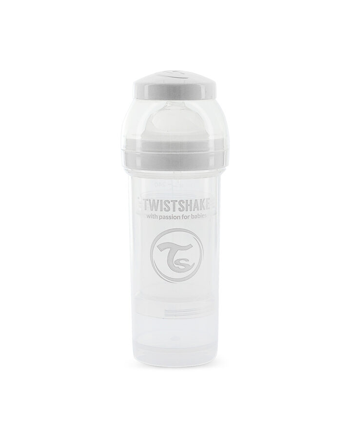 Twistshake Anti-Colic pudele 260 ml. balta krāsa