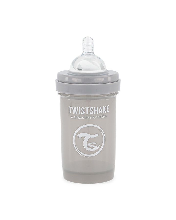 Twistshake Anti-Colic pudele 180 ml. pelēka krāsa
