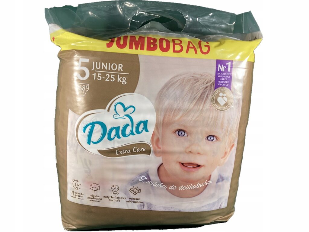 Dada Extra Care klipši Jumbobag 5 izmērs JUNIOR (15-25 kg) 68 gb.