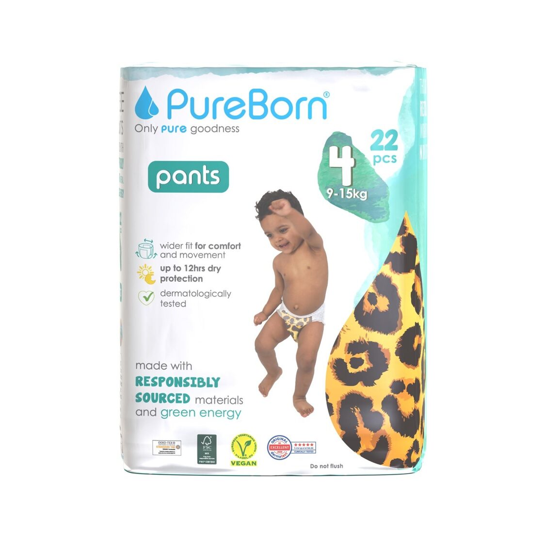 Pureborn PANTS Sz4, 9-15kg, 22gb