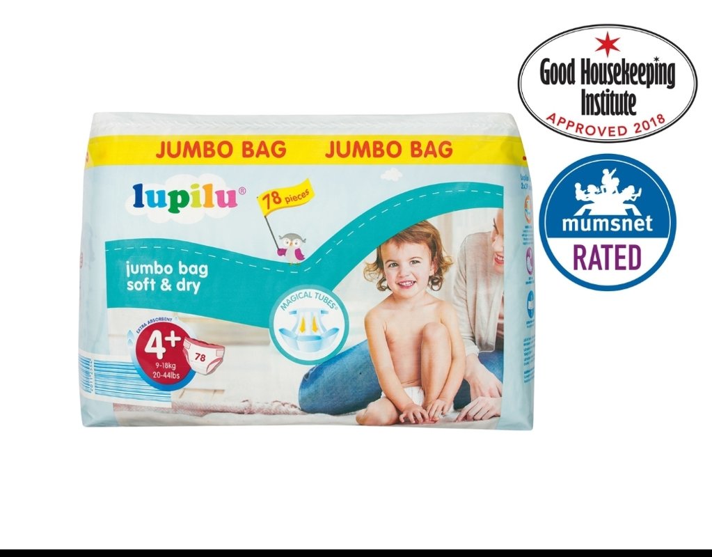 Lupilu Soft&Dry klipši Jumbo Pack 4+ izmērs (9-18 kg) 78 gab. - - Katalogs - PAMPERIS.LV