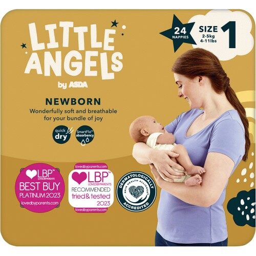 Little Angels Newborn NEW 1 izmērs klipši (2-5 kg) 24 gab.