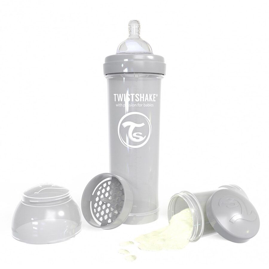 Twistshake Anti-Colic pudele 330 ml. pelēka krāsa
