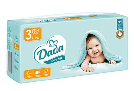 Dada Extra Soft 3 izmērs (4-9 kg) 54 gab.