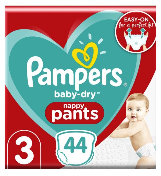 Biksītes Pampers Baby Dry Pants 3 izmērs (6-11 kg) 44 gb.