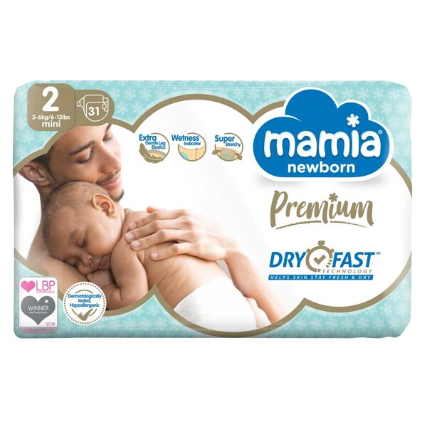 Mamia Premium klipši 2 izmērs (3-6 kg) 31 gb.
