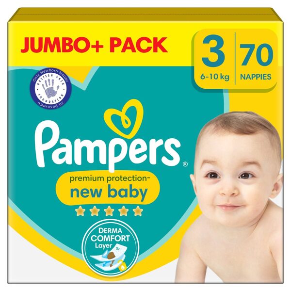 Pampers New Baby Jumbo Pack klipši 3 izmērs (6-10 kg) 70 gb.