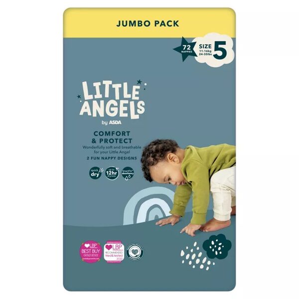 Little Angels klipši Jumbo Pack NEW 5 izmērs (11-16 kg) 72 gab.