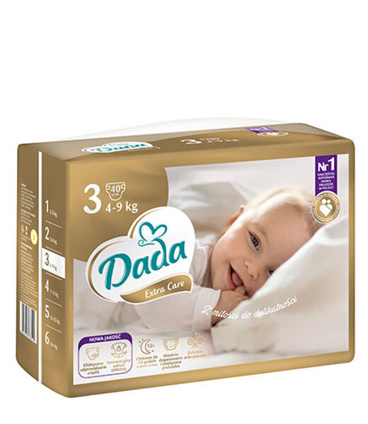 Dada Extra Care klipši 3 izmērs (4-9kg) 40 gab.