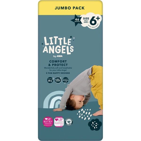 Little Angels klipši Jumbo Pack NEW 6+ izmērs (16+ kg) 46 gab.