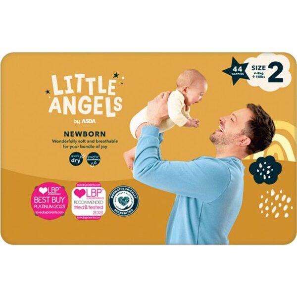Little Angels Newborn NEW 2 izmērs klipši (4-8 kg) 44 gab.