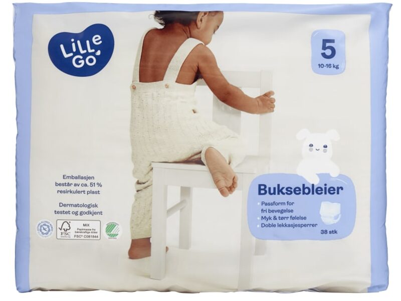 Biksītes Lille Go 5 izmērs (10-16 kg) 38 gab. 