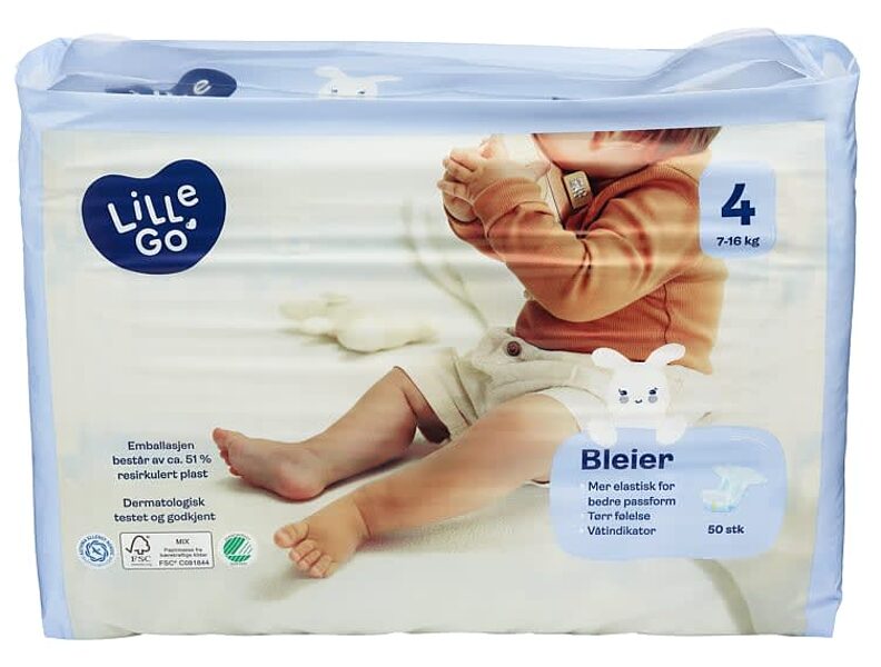 Lille Go klipši Maxi 4 izmērs (7-16 kg) 50 gab.