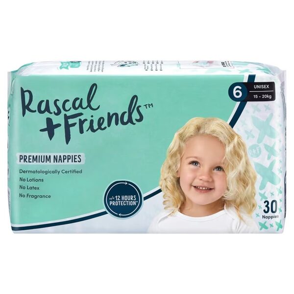 Rascal + Friends klipši 6 izmērs (15-20 kg) 30 gab.