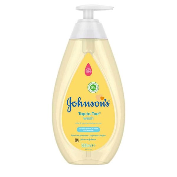Johnson's Baby Top to Toe šampūns un vannas pūtas 500 ml.